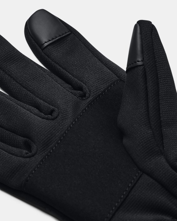 Boys' UA Storm Fleece Gloves, Black, pdpMainDesktop image number 2